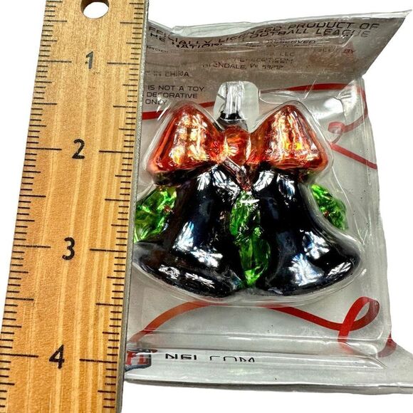 NFL Cincinnati Bears Glitter Holiday Bells Ornaments, set of 6 - Picture 7 of 7